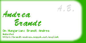 andrea brandt business card